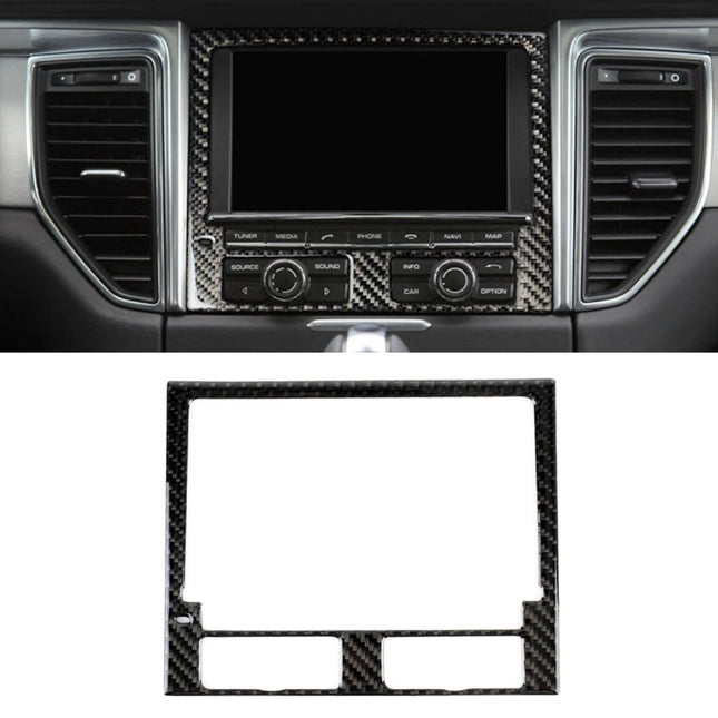 Carbon Fiber Car Navigation Panel Decorative Sticker for Porsche Macan, Navigation Panel