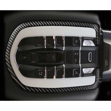 Carbon Fiber Car Dome Light Panel Decorative Sticker for Porsche Macan, Dome Light Panel