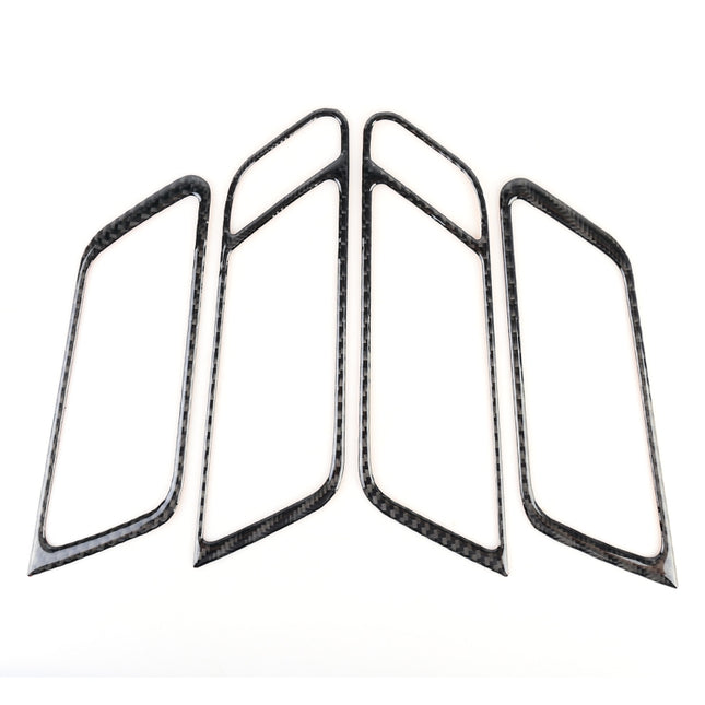 4 PCS Carbon Fiber Car Door Handle Frame Decorative Sticker for Porsche Macan, Door Handle Frame