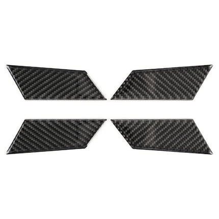 4 PCS Carbon Fiber Car Inner Door Bowl Decorative Sticker for Porsche Macan, Inner Door Bowl