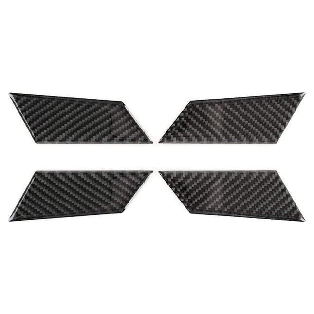 4 PCS Carbon Fiber Car Inner Door Bowl Decorative Sticker for Porsche Macan, Inner Door Bowl