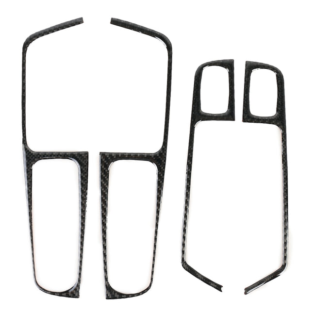 4 PCS Carbon Fiber Car Window Button Panel Decorative Sticker for Porsche Macan, Window Button Panel