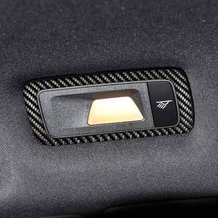 2 PCS Carbon Fiber Car Rear Dome Light Panel Decorative Sticker for Porsche Macan, Rear Dome Light
