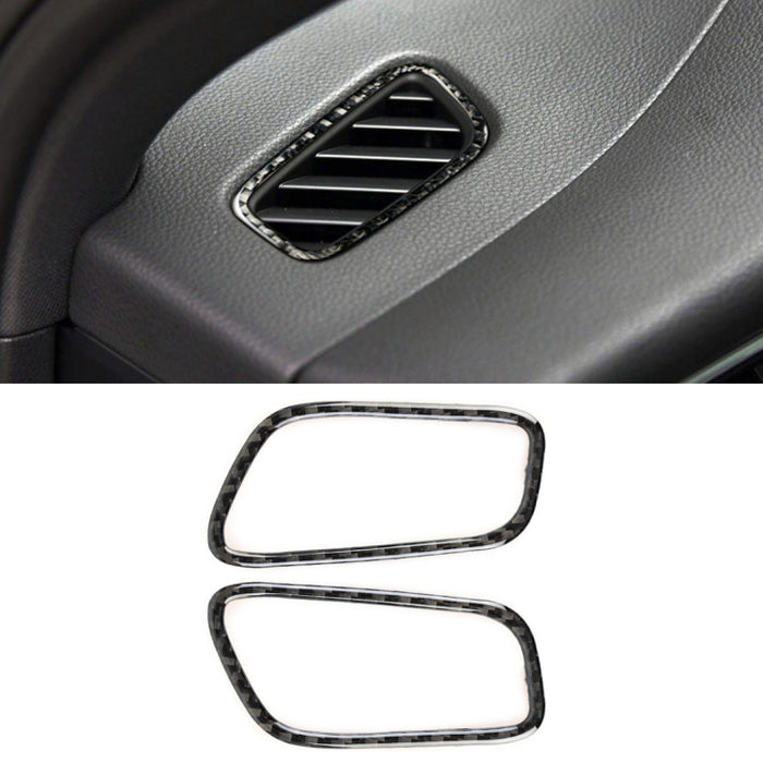 2 PCS Carbon Fiber Car Left and Right Air Outlet Panel Decorative Sticker for Porsche Macan, Left and Right Air Outlet
