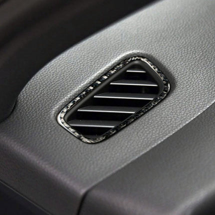 2 PCS Carbon Fiber Car Left and Right Air Outlet Panel Decorative Sticker for Porsche Macan, Left and Right Air Outlet