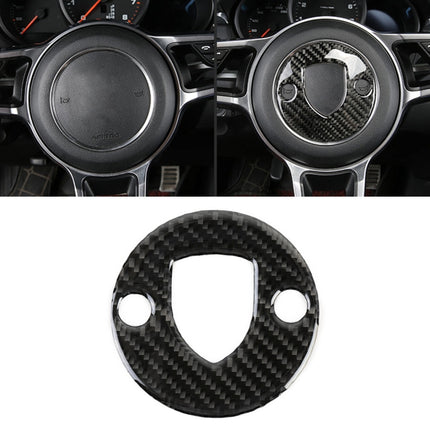 Carbon Fiber Car Steering Wheel Decorative Sticker for Porsche Macan, Steering Wheel