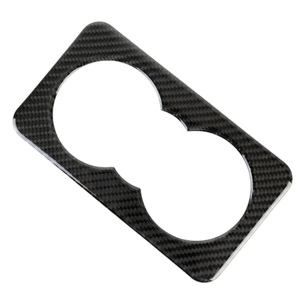 Carbon Fiber Car Rear Water Cup Frame Decorative Sticker for Jaguar F-PACE, Rear Water Cup Frame