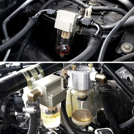 Engine Oil Catch Can Oil Filter Tank Breather Tank Single Cup with Drain Valve for Honda Civic