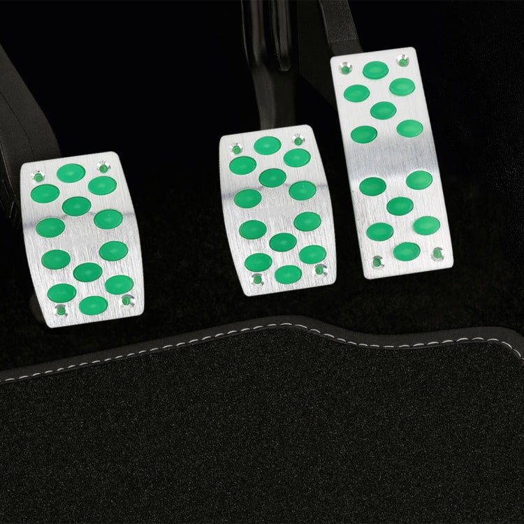 3 in 1 Large Luminous Non-Slip Automatic Gear Car Pedals Foot Brake Pad Cover Set, 3 in 1 (Large)