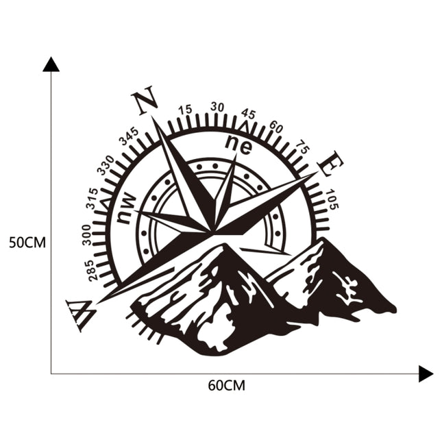 Car Styling Mountain Compass PVC Sticker Auto Decorative Sticker, D-813