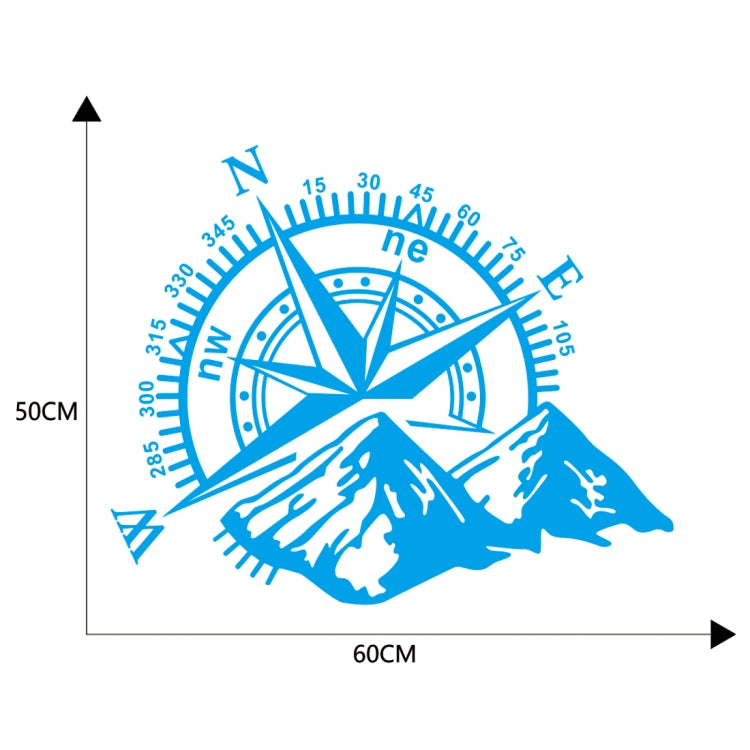 Car Styling Mountain Compass PVC Sticker Auto Decorative Sticker