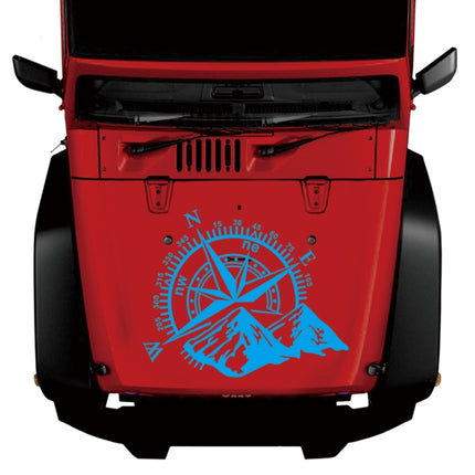 Car Styling Mountain Compass PVC Sticker Auto Decorative Sticker