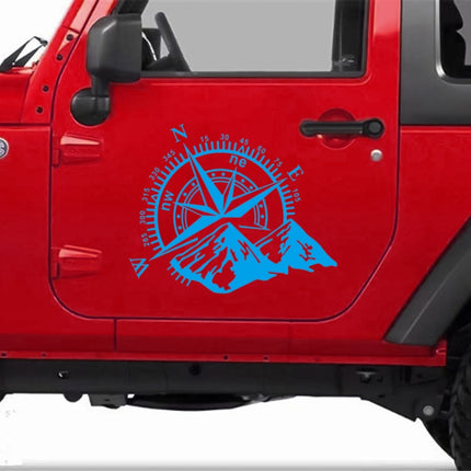 Car Styling Mountain Compass PVC Sticker Auto Decorative Sticker