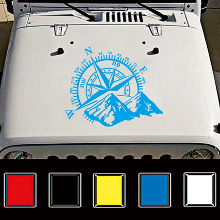 Car Styling Mountain Compass PVC Sticker Auto Decorative Sticker