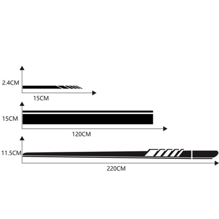 5 in 1 Car Styling Stripe Hood PVC Sticker Auto Decorative Sticker, D-935