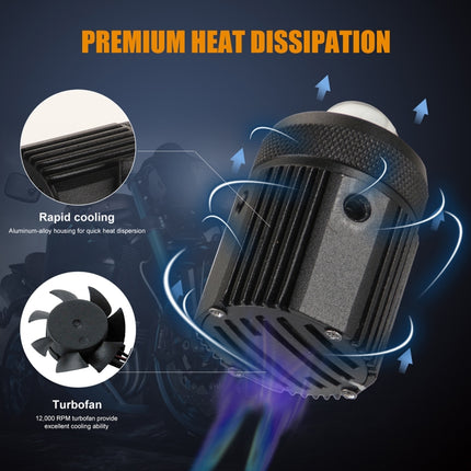 2 PCS DC9-36V / 20W / 6000K / 3000K / 2000LM Motorcycles Double Color Headlights / Fog Light