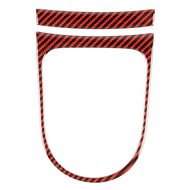 2 in 1 Car Carbon Fiber Gear Frame Decorative Sticker for Ford Mustang 2015-2020, Gear Frame