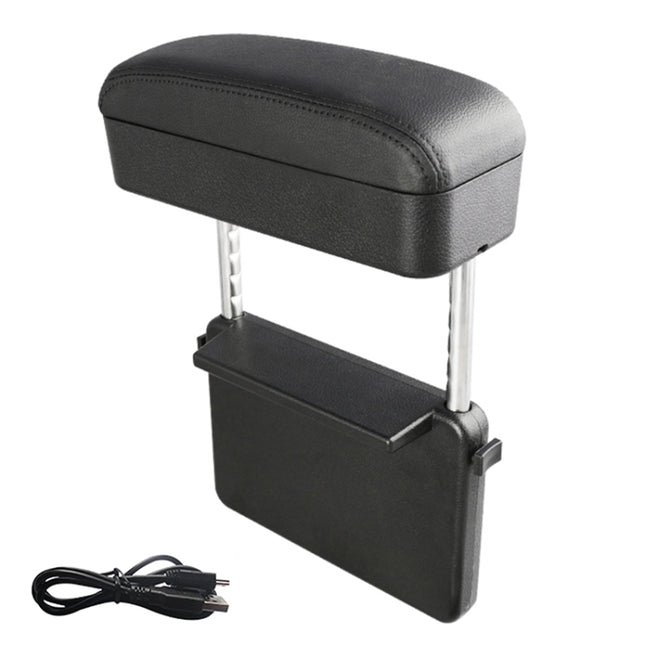 Universal Car Wireless Qi Standard Charger PU Leather Wrapped Armrest Box Cushion Car Armrest Box Mat with Storage Box, 1pc(Black), 1pc(Black Red), 1pc(Black White), 1pc(Grey), 1pc(Beige), 1pc(Brown)