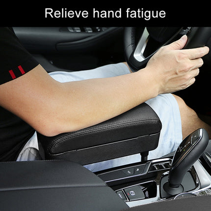 2 PCS Universal Car Wireless Qi Standard Charger PU Leather Wrapped Armrest Box Cushion Car Armrest Box Mat with Storage Box