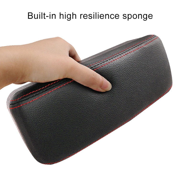 2 PCS Universal Car Wireless Qi Standard Charger PU Leather Wrapped Armrest Box Cushion Car Armrest Box Mat with Storage Box