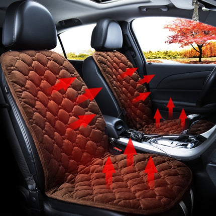 Car 12V Front Seat Heater Cushion Warmer Cover Winter Heated Warm, Double Seat