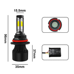 2 PCS S2 9007 / HB5 DC9-36V / 25W / 6000K / 2500LM IP68 Car LED Headlight Lamps