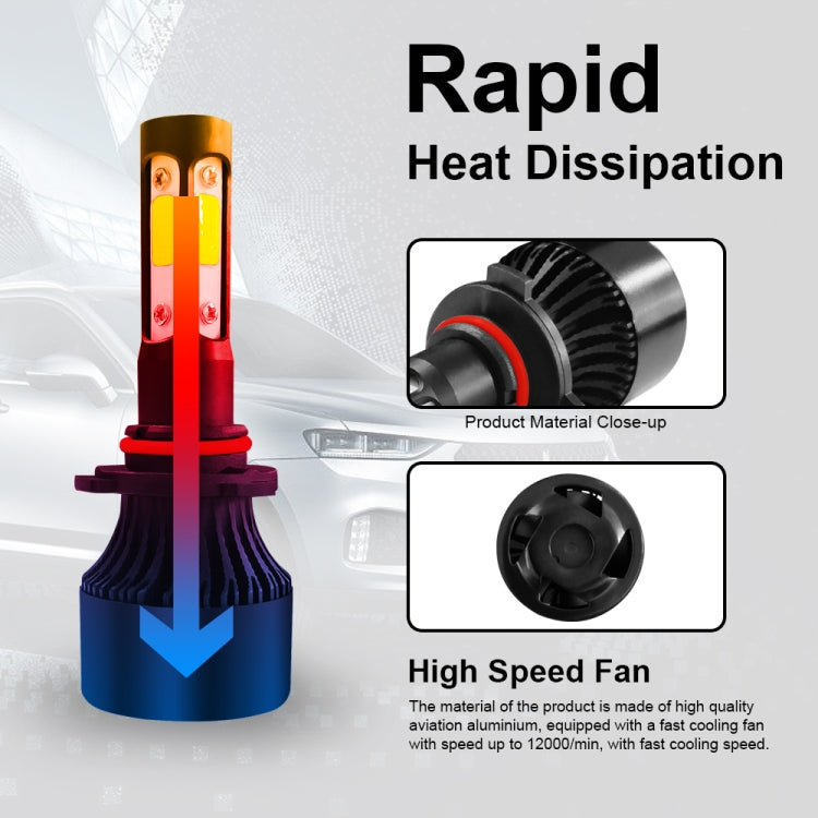2 PCS S2 9006 / HB4 DC9-36V / 25W / 6000K / 2500LM IP68 Car LED Headlight Lamps
