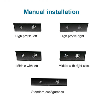 Car Wind Power Switch Air Conditioning Air Volume Button for BMW 5 Series 2011-2017 / 7 Series 2009-2015, Right High Configuration, Right High Configuration