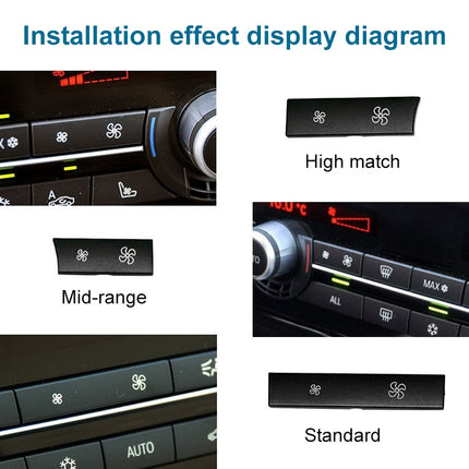 Car Wind Power Switch Air Conditioning Air Volume Button for BMW 5 Series 2011-2017 / 7 Series 2009-2015, Right High Configuration, Right High Configuration