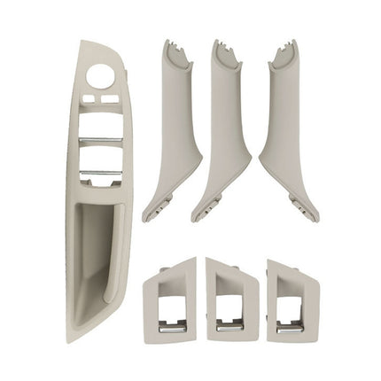Car Imported Version Inside Doors Handle Pull Trim Cover 5141 7225 873 for BMW F10 F18, Left Driving, Imported Version (Wine Red), Imported Version (Dark Coffee), Imported Version (Beige White), Imported Version (Grey), Imported Version (Beige)