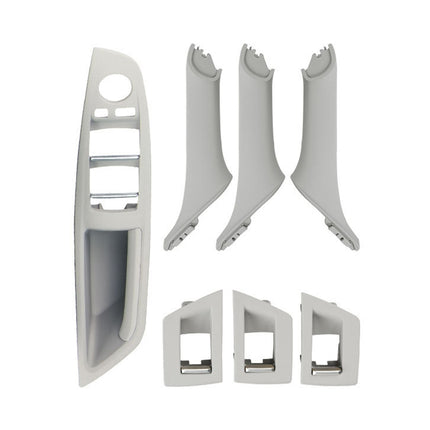 Car Imported Version Inside Doors Handle Pull Trim Cover 5141 7225 873 for BMW F10 F18, Left Driving, Imported Version (Wine Red), Imported Version (Dark Coffee), Imported Version (Beige White), Imported Version (Grey), Imported Version (Beige)