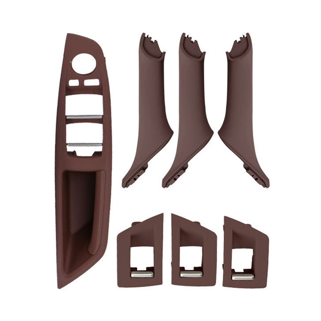 Car Imported Version Inside Doors Handle Pull Trim Cover 5141 7225 873 for BMW F10 F18, Left Driving, Imported Version (Wine Red), Imported Version (Dark Coffee), Imported Version (Beige White), Imported Version (Grey), Imported Version (Beige)