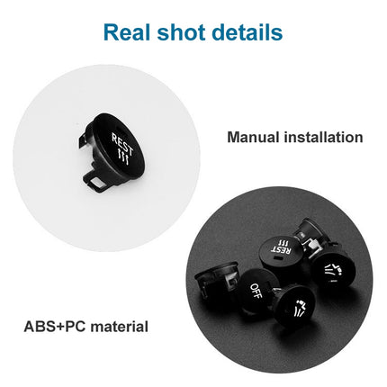 Car Air Conditioner Panel Switch Button REST Key 6131 9250 196-1 for BMW E60 2003-2010, Left Driving, REST