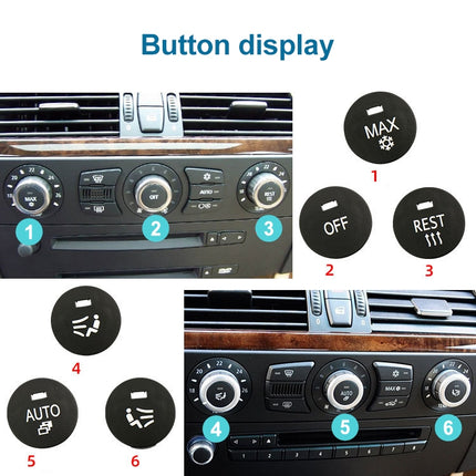 Car Air Conditioner Panel Switch Button REST Key 6131 9250 196-1 for BMW E60 2003-2010, Left Driving, REST