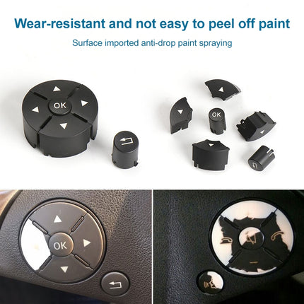 Car Left Side Steering Wheel Switch Buttons Panel for Mercedes-Benz W204 2007-2014, Left Driving, Left Side (Black), Left Side (Grey), Left Side (Beige), Left Side (Brown)