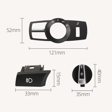Car Headlight Switch Panel for BMW 5 Series 2010-2017, Left Driving Medium Configuration Version, Headlight Switch Panel Medium Configuration Version