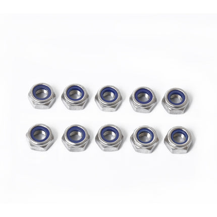 60 PCS Car 304 Stainless Steel Lock Nuts Nylon Insert Locknut Kit M3-M10, 60 PCS