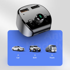 JOYROOM JR-CL02 Shadow Series Car Bluetooth MP3 Player Car Kit, Support TF Card & U Disk & Bluetooth Calling & QC3.0 Flash Charging, JR-CL02