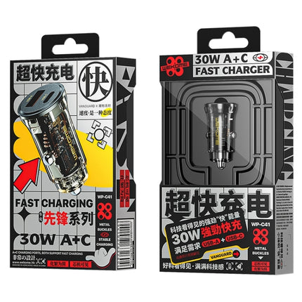 WK WP-C41 Vanguard Series 30W USB + Type-C Car Charger, WP-C41