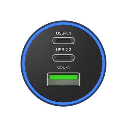 MOMAX UC17E 100W USB-C / Type-C x 2 + USB Three Ports Car Charger, 100W