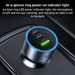 MOMAX UC17E 100W USB-C / Type-C x 2 + USB Three Ports Car Charger, 100W