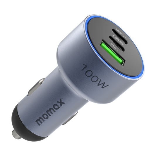 MOMAX UC17E 100W USB-C / Type-C x 2 + USB Three Ports Car Charger, 100W