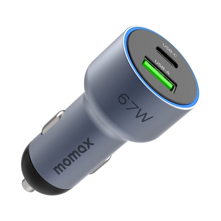 MOMAX UC16E 67W USB-C / Type-C + USB Dual Ports Car Charger, 67W