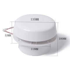 Mushroom Shape 12V White Volt  RV Roof Mute Air Vent Fan Camper Travel Trailer, A0673