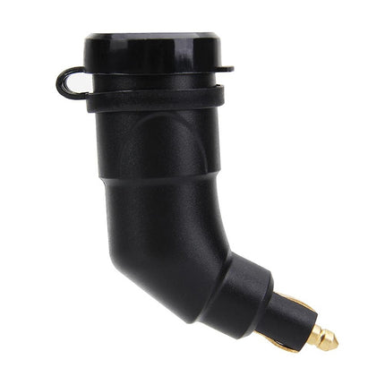 German European Standard Small Caliber Motorcycle Charger Cigarette Lighter Plug Elbow Phone Charger