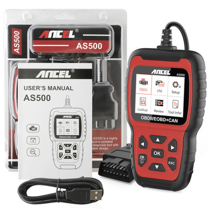 Ancel AS500 OBDII Scanner Engine Reader Car Diagnostics Tool, AS500