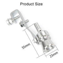 Universal Aluminum Turbo Sound Exhaust Muffler Pipe Whistle Car / Motorcycle Simulator Whistler, Size: M, Outside Diameter: 23mm