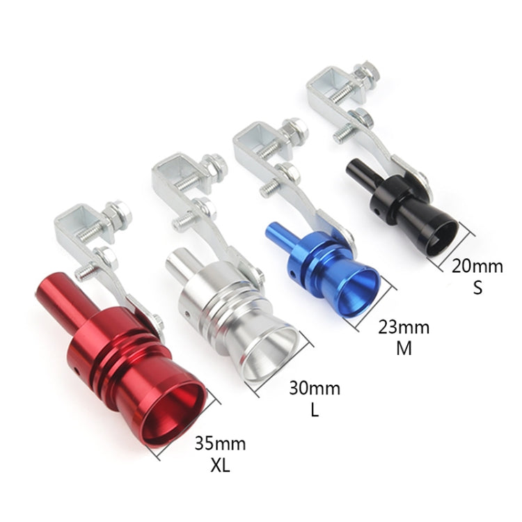 Universal Aluminum Turbo Sound Exhaust Muffler Pipe Whistle Car / Motorcycle Simulator Whistler, Size: M, Outside Diameter: 23mm