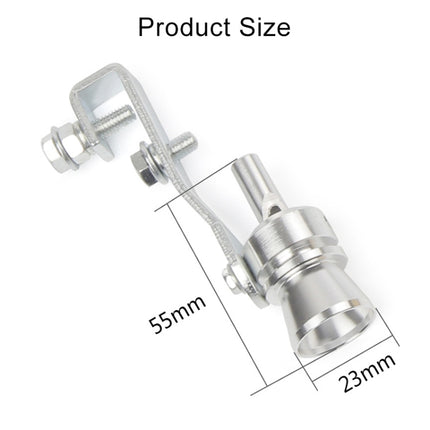 Universal Aluminum Turbo Sound Exhaust Muffler Pipe Whistle Car / Motorcycle Simulator Whistler, Size: M, Outside Diameter: 23mm
