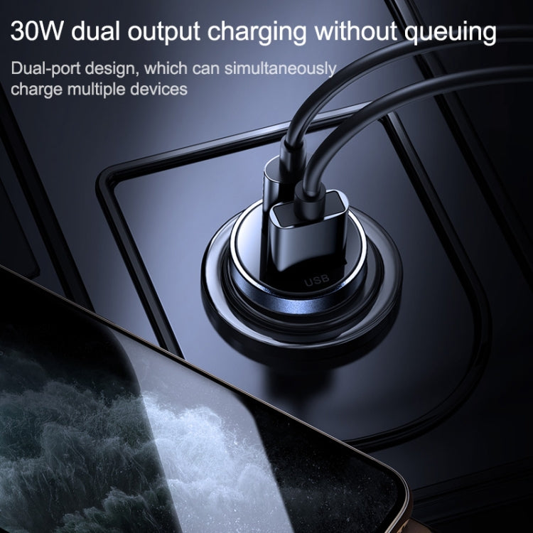 JOYROOM C-A08 30W Mini PD+QC3.0 Smart-Autoladegerät mit zwei Anschlüssen, C-A08